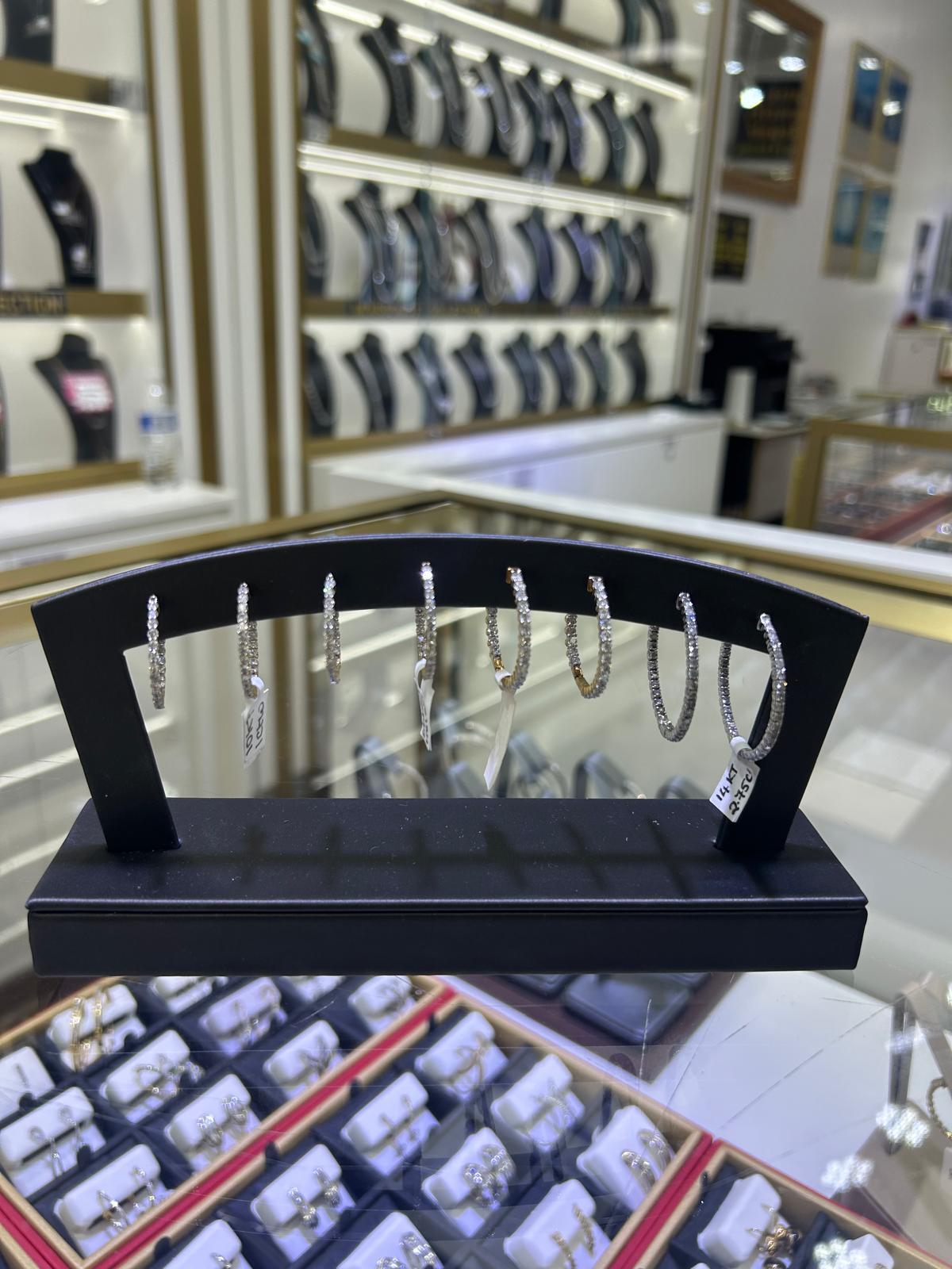 Diamond Hoop Earrings